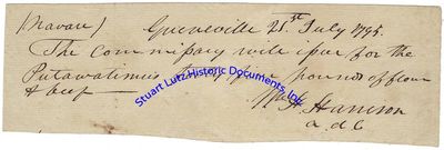 Days Before The Signing Of The Treaty Of Greenville, Future President William Henry Harrison Authorizes Rations Sent To The Potawatomi