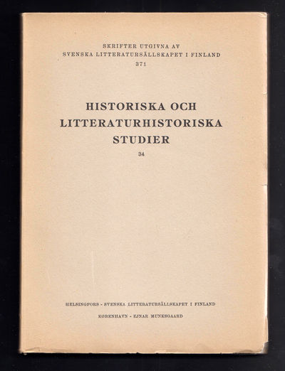 Historiska och litteraturhistoriska studier, 34.