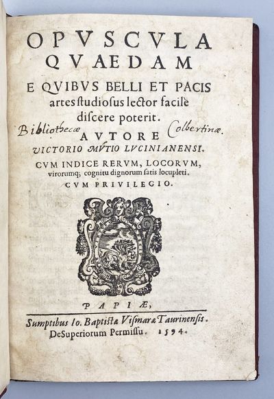 Opvscvla qv&Atilde;&brvbar;dam E Qvibvs Belli Et...