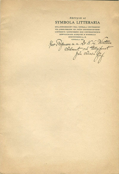 Erik Benzelius d.y. och hans sagesmän. Några…