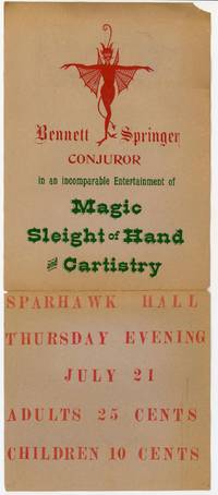 Broadside "Devilish" Bennett Springer Conjuror Performance