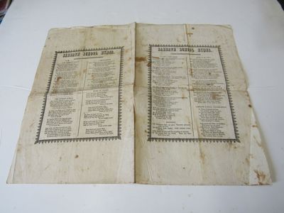 Two Sabbath School Hymns Broadside