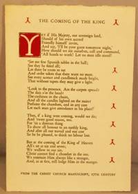 cover of The Coming of the King; original Christmas card.