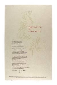 [Broadside] Thanksgiving at Snake Butte [Signed Limited Printing]