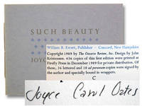 Such Beauty by Oates, Joyce Carol - 1989