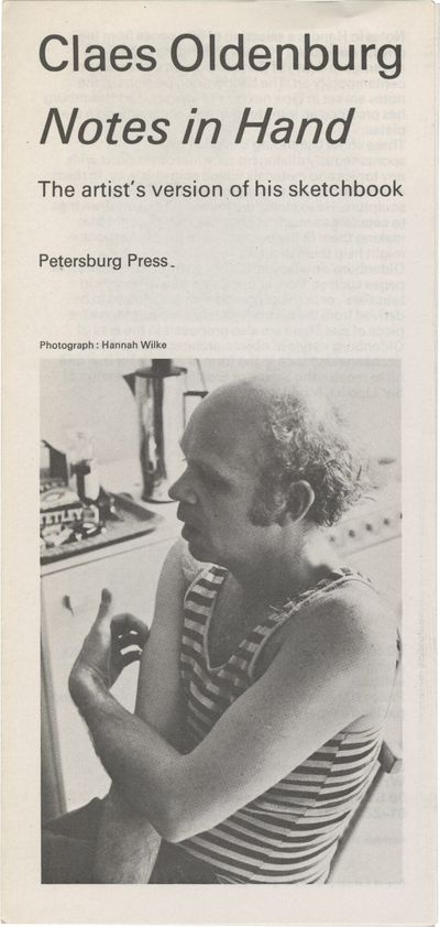Claes Oldenburg: Notes in Hand (Original brochure advertisement for the 1971 book)
