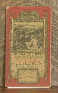 ORDNANCE SURVEY CONTOURED ROAD MAP OF LLANDUDNO AND DENBIGH Popular edition  Scale 1 inch to 1 mile- Sheet # 42