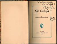 The Cabala by Thornton Niven Wilder - Signed First Edition - 1926 - from Dale Steffey Books (SKU: 009088)