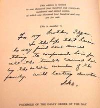 CRUSADE IN EUROPE Inscribed to his brother Edgar