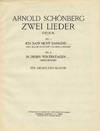 [Op. 14, no. 1]. Zwei Lieder Opus 14 Nr. 1 Ich darf nicht dankend... (aus "Waller im Schnee" von Stefan George)... Für Gesang und Klavier