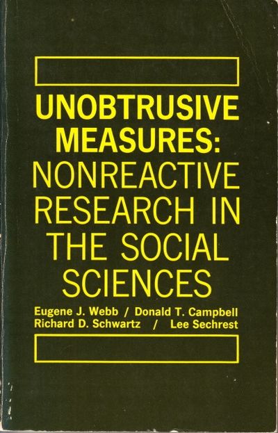 Unobtrusive measures: Nonreactive Research in the…