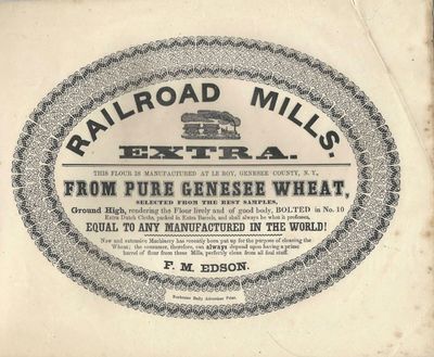 Railroad Mills Extra Wheat Barrel Label