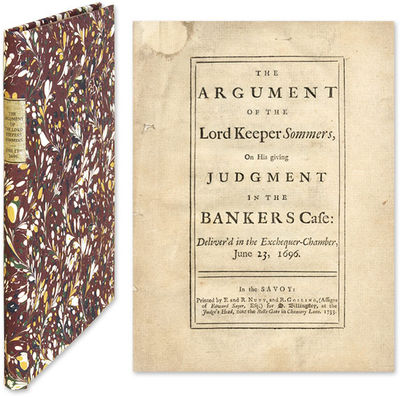 The Argument of the Lord Keeper Sommers, On His Giving Judgment..