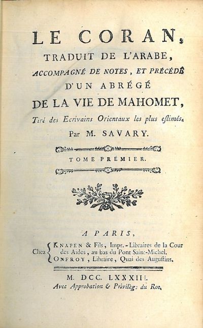 Le Coran, traduit de l'Arabe, accompagné de…
