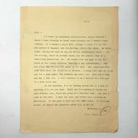 Typed Letter, signed HST in type and with a flourish in red pen, to Richard Elman, October 5 [1966]