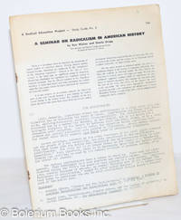 cover of A seminar on radicalism in American History