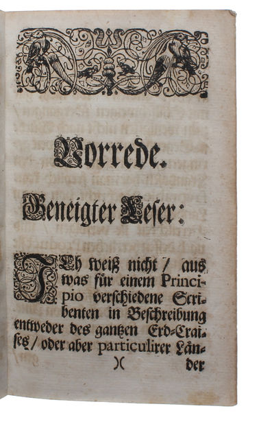 Allerneuste Beschreibung der Provintz Carolina In West-Indien. Samt einem Reise-Journal von mehr als Tausend Meilen unter allerhand Indianischen Nationen. Auch einer Accuraten Land-Carte und andern Kupfer-Stichen. Aus dem Englischen übersetzet... - [FIRST TRANSLATION OF "THE FIRST HISTORY OF CAROLINA"] (photo 4)