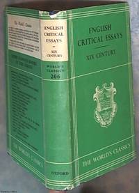 image of English Critical Essays: Nineteenth Century (The World's Classics)