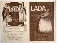 Flyer for a performance by Lada at Carnegie Music Hall, NYC, 1920
