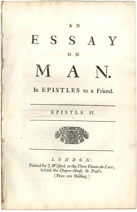 alexander pope essay on man epistle 4 summary