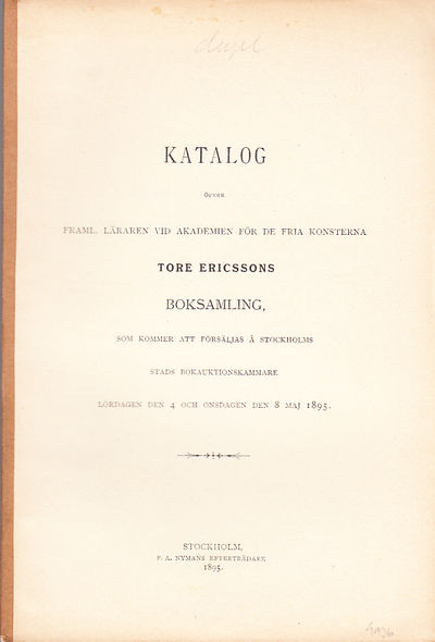 Katalog öfver framl. läraren vid akademien för de…