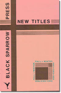 Black Sparrow Press New Titles Fall/ Winter 1982