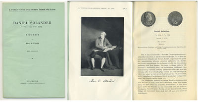 Daniel Solander *19/2 1733, †13/5 1782. Biografi.…