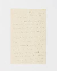 An autograph letter signed ('M. van Buren') to 'My dear Gow'