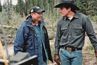 image of Brokeback Mountain (Original oversize photograph of Jake Gyllenhaal and Ang Lee on the set of the 2005 film)