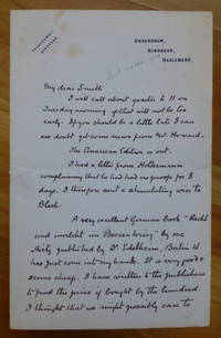 image of Autograph Letter Initialed to "My dear Smith"