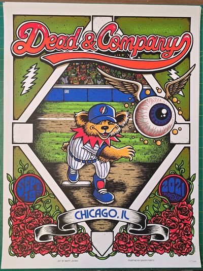 Dead and Company - 2021 - Tour Poster - Chicago, IL. Sept. 18, 2021