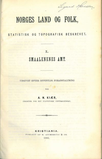 Norges land og folk, statistisk og topografisk…