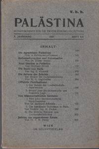 Palästina. Monatsschrift für die Erschließung Palästinas. 1927, Heften 3/4/5