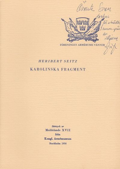 Karolinska fragment. Särtryck ur Meddelande XVII…