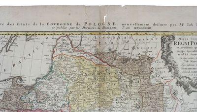 Mappa Geographica Regni Poloniae ex novissimis quotquot sunt mappis specialibus composita at ad LL stereographica projectionis revocata a Tob. Mayero... (photo 2)