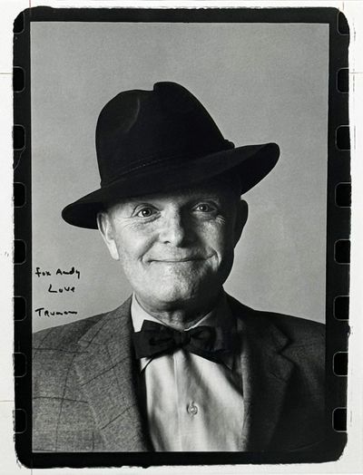 Photograph of Capote, Inscribed to Warhol