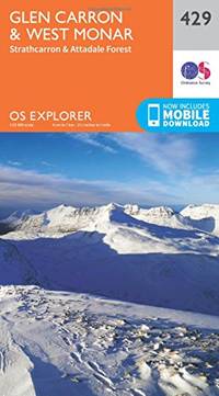 Glen Carron & West Monar Map | Strathcarron & Attadale Forest | Ordnance Survey | OS...
