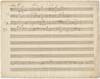 Autograph musical manuscript, consisting of musical incipits of the composer's 12 London Symphonies, together with an autograph musical sketch of the slow movement of the "Gypsy Rondo" from Haydn's Piano Trio No. 39. [Hob. I:93-104; XV:25]. London, 1795. Unsigned