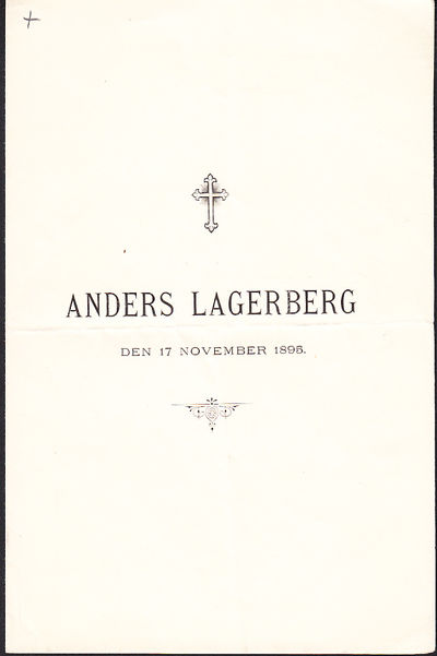 Anders Lagerberg den 17 november 1895.