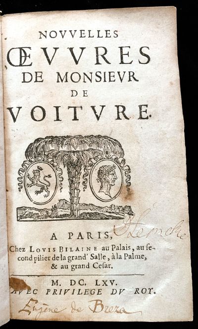 Les nouvelles oeuvres de Monsieur de Voiture