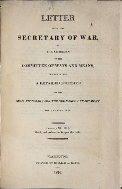 Letter from the paymaster general to the chairman of the committee on military affairs, giving an account of the moneys disbursed for bounties and premiums