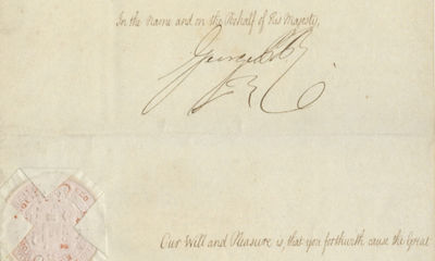 An Auxiliary Agreement to the Congress of Vienna Treaty, Which Sought to End Napoleon's Rule, Signed by King George IV