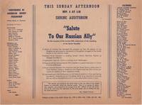 "Salute Our Russian Ally"; On the occasion of the twenty-fifth anniversary of the...
