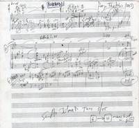 Bluebird, a setting of Herman Melville's poem for two female voices with instrumental accompaniment. Autograph musical manuscript. Signed and dated 2007. A complete working draft