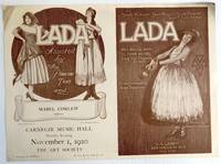 Flyer for a performance by Lada at Carnegie Music Hall, NYC, 1920