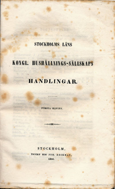 Stockholms läns kongl. hushållnings-sällskaps…