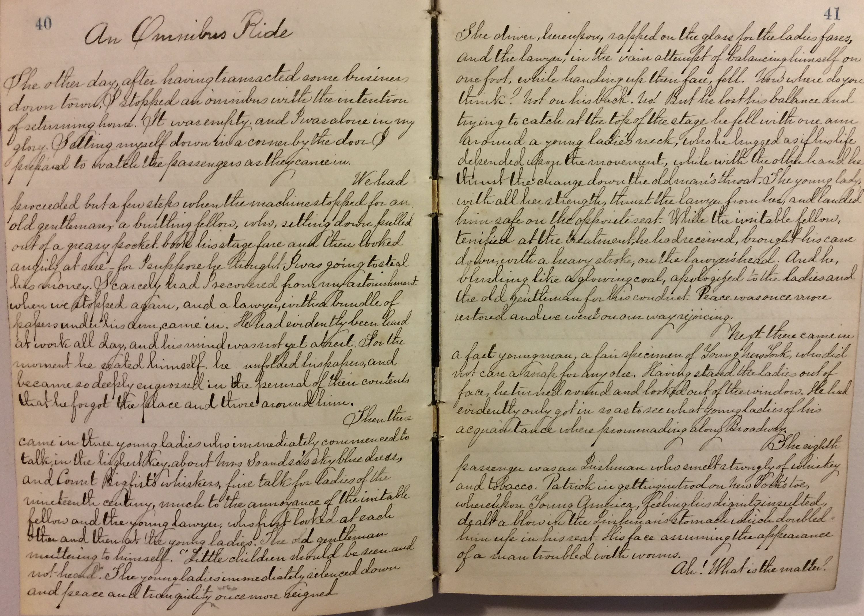 STUDENT MANUSCRIPT/HANDWRITTEN ESSAY BOOK latter 1850s, 222