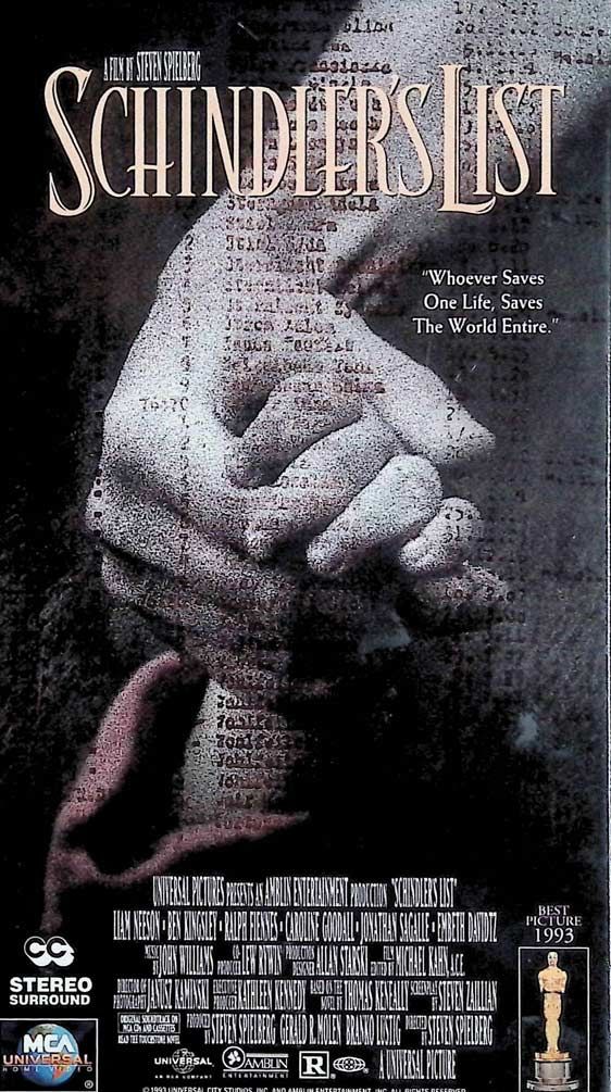 Schindler's List [VHS] by Liam Neeson; Ben Kingsley 1993 from Kayleighbug Books (SKU 041595)