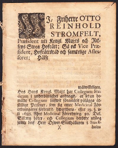 Wi, friherre Otto Reinhold Strömfelt, præsident…