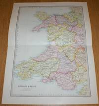 cover of Map of England & Wales (Section 5) covering Wales - Sheet 16 Disbound from the 1890 'The Library Reference Atlas of the World'